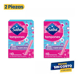 Tampón Saba Compacto Con Aplicador Super Plus 20 Pz