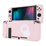 Carcasa Protectora Para Nintendo Switch Pata De Gato Rosa