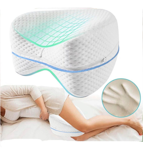 Almohada Ortopédica Para Piernas Espuma Viscoelástica Cojín 