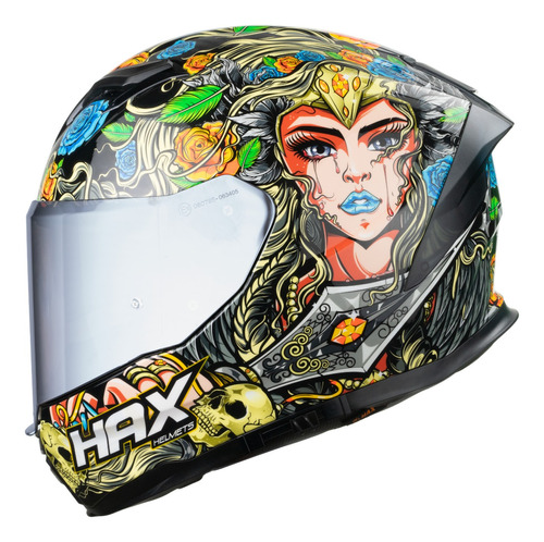 Casco Hax Force Valkyeri Azul Gris Brillante R6r Pulsar R1