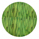 Mantel Verde Pvc Hule Cañas De Bamboo 1,60 M