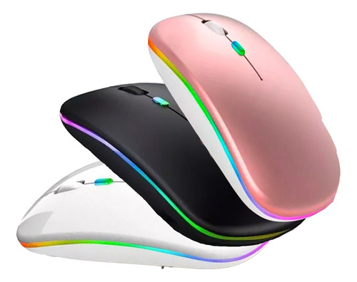 Mouse Wireless Bluetooth Sem Fio Com Led Rgb Alta Qualidade