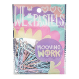 Paper Clips Pastel Mooving At Work 33 Mm 60 Unidades Multicolor