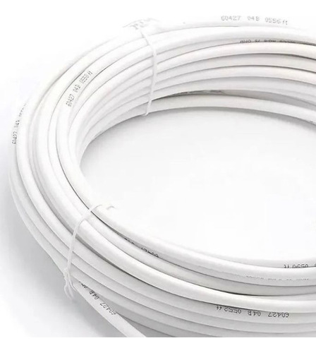 Cable Coaxil Rg-6 C/blanco Armado, Conectores Gilbert X 1 M