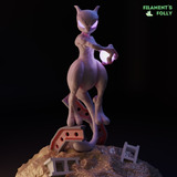Archivo Stl Impresión 3d - Pokemon - Mew Two Lamp