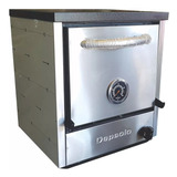 Horno Pizzero Rotisero 3 Moldes Acero Inox. Con Base Depaolo