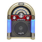 Radio Vintage Rocola Luces Am Fm Usb Bluetooth Aux Sd Nisuta