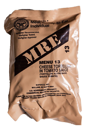 Ración Comida Militar Mre Menú 13