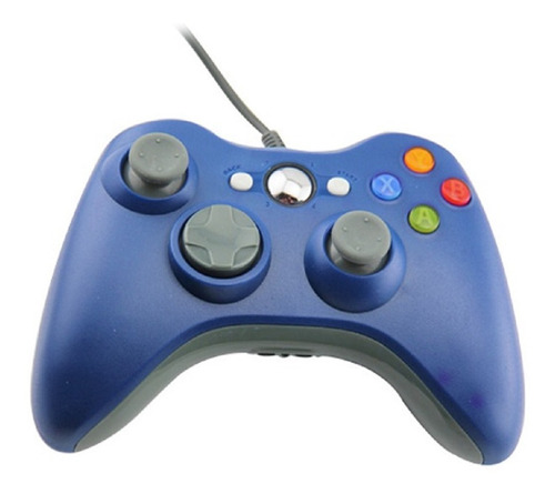 Control Generico Compatible Con Xbox 360 Alambrico Azul