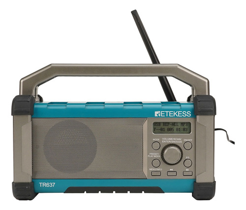 Tr637 Am Fm Radio Bluetooth Lugar De Trabajo Carga Tipo-c