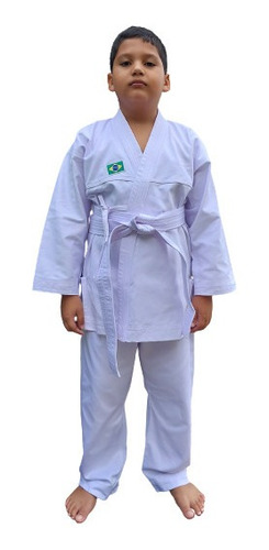 Kimono Karate Infantil Com Faixa Gratis Na Cor Que Preferir
