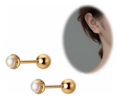 Aros 18 Kilates (18k) Para Bebe Atornillados