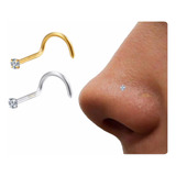 Piercing De Nariz Nostril Com Pedra  Aço Cirurgico 