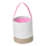 Set De Pascua Para Niños: Cesta, Bolsa Y Decoraciones Rosa