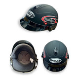 Casco Infantil Estrella Negro Mate