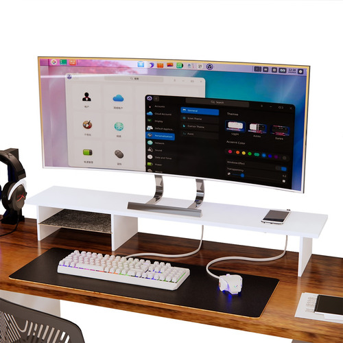 Suporte Dois Monitor 100cm Gamer Mesa Setup Home Office  