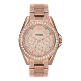 Reloj Fossil Riley Es2811 De Acero Inoxidable Para Mujer En