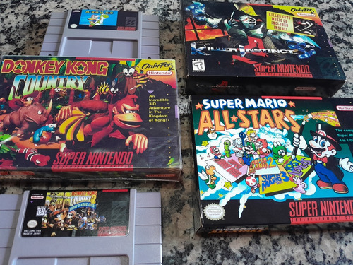 Lote De 5 Cartuchos Originais De Super Nintendo 