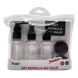 Kit De Viaje Set Botellas 6 Piezas Blanco Formato 50 Ml
