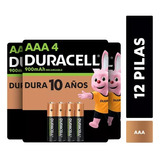 Pack 12 Pilas Recargables Duracell Tamaño Aaa