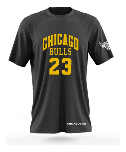 Polera Deportiva Dryfit Negra Nba Chicago Bulls 2023