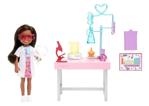 Barbie Family Chelsea Conjunto Laboratório Hjy36 Mattel