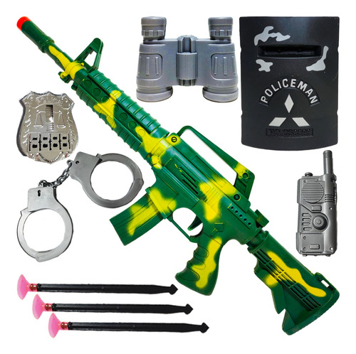 Kit Armas De Combate Militar Ak-47 + Pistola + Accesorios