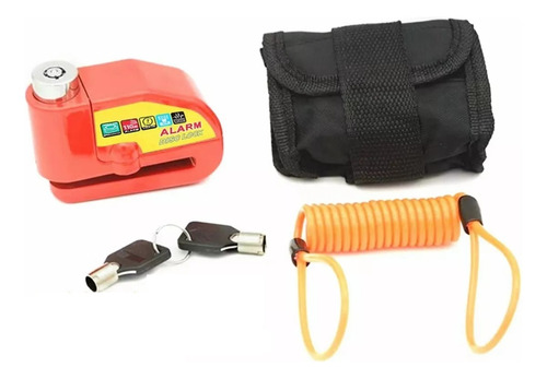 Candado De Disco Alarma Para Moto Impermeable, Bolsa, 110db