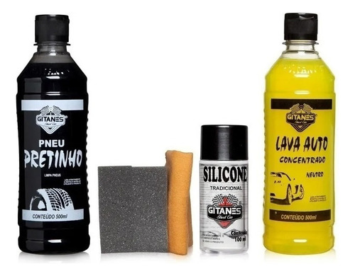 Shampoo Para Veículo  Gitanes Kit Limpeza Automotiva Kit Limpeza De 500ml