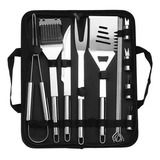 Kit Churrasco Inox Maleta Premium Churrasqueiro Profissional