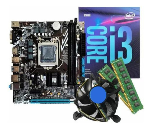 Kit Placa Mãe + Intel Core I3 4º 1150 Ram 8gb Ddr3 + Cooler