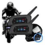 Par Intercomunicador Capacete Moto Microfone Radio Bluetooth