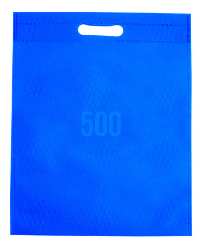 500 Bolsas Tnt De Genero 25x13 Reciclable Azul 40grs