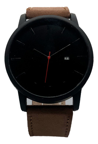 Reloj De Hombre Minimalista Elegante Moderno Malla Eco Cuero