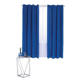 Cortina Decorativa Corta Neo Azul Rey Colchas Concord