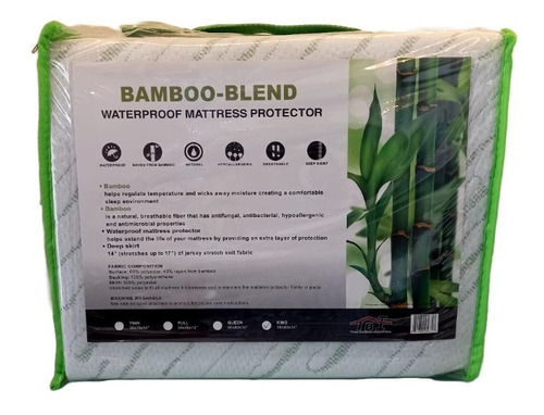 Cubre Colchón Impermeable De Bambú (bamboo) Tamaño King Size