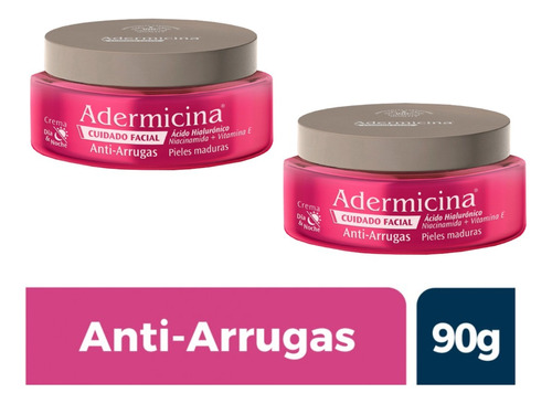 Adermicina Crema Facial Anti-arrugas  90g Kitx2