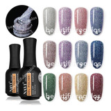 Esmalte Semipermanente Starshine Con Glitter Navi 15ml Gel