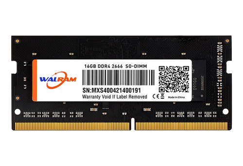 Memoria Ram Walram Gamer Color Negro16gb Walram Ddr4-2666mhz