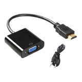 Cabo Conversor Adaptador De Vídeo Hdmi Pra Vga Audio Full