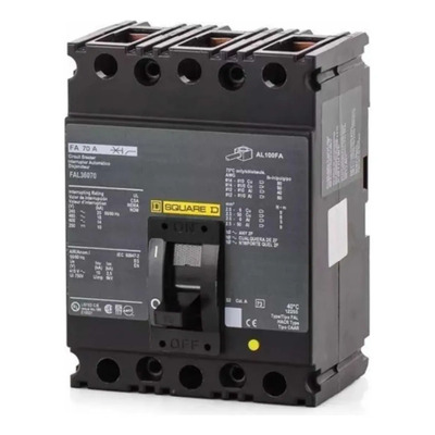 Interruptor Termomagnetico Fal36070 Squared 70 Amp. 3 Polos Frecuencia 60hz | Envío gratis