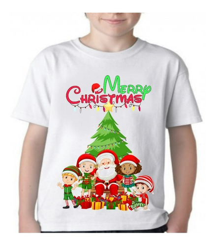Camiseta Camisa Feliz Natal Merry Christmas Noel Infantil