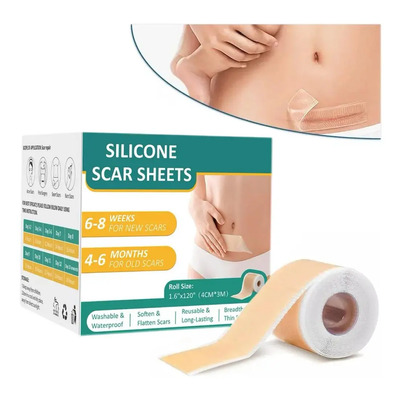 Parche De Silicón Reutilizable Cicatrices Rollo , 4cm*3m Metros