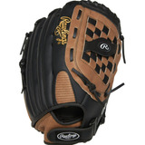 Guante Rawlings Para Softball / Baseball 14 PuLG Color Cafe Y Negro