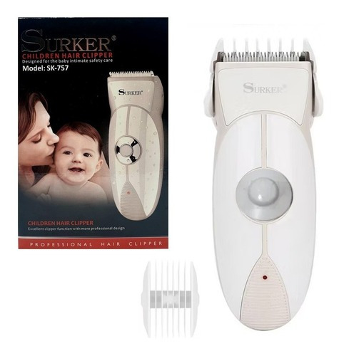 Maquina De Cortar Cabello Para Bebés Surker Color Blanco