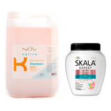 Shampoo Keratina Nov + Baño Skala Bomba De Vitaminas