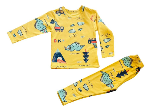 Pijama Algodon Amarillo Niño