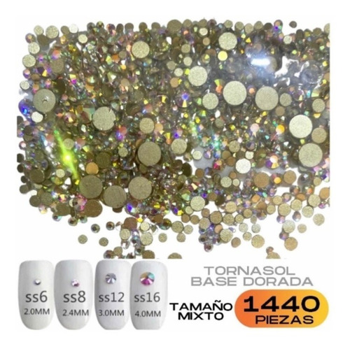 1440 Piezas Cristales Piedra Decoracion De Uñas Nail Art Gel