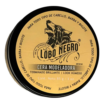Lobo Negro Cera Modeladora Terminado Brillante 85 Gr | MercadoLibre