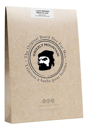 Tinte Orgánico Y Natural Para Barba Café Claro Base Grizzly